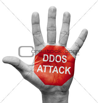 DDoS Attack - Stop Concept.