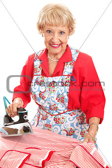 Sweet Grandma Ironing