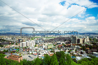 view of central seoul in south korea
