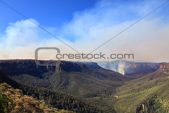 Fires in Blue Mountains Australia