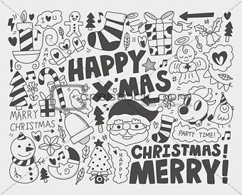 Doodle Christmas background