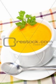Carrots puree with spoon