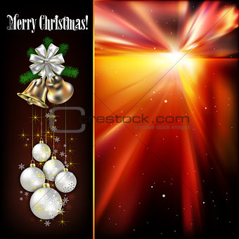 Christmas background with white decorations