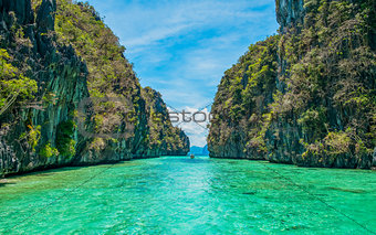 Tropical landscape with cristal clear water