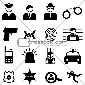 Police and crime icons