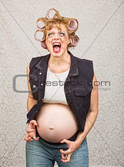 Outraged Pregnant Woman