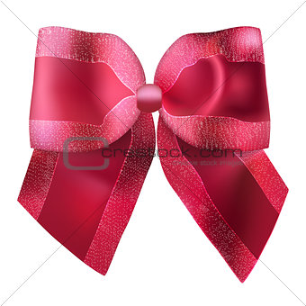 Superb red bow for gifts and decorations