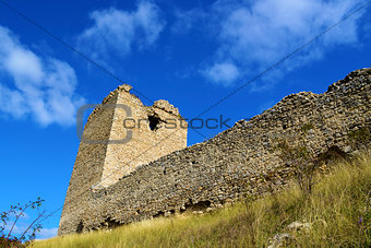 Tower of Coltesti fortress built in the 13th century in Transylv
