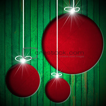 Christmas Balls - Grunge Background