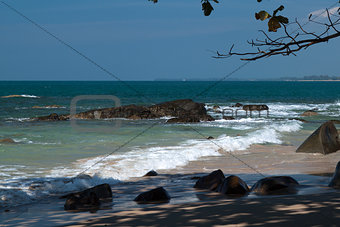beach of southern Thai sea