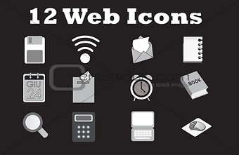 Set web office of 12 icons