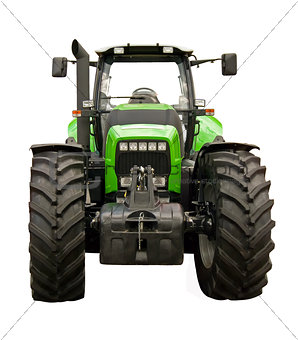 Green farm  tractor