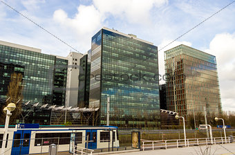 Office buildings near metro station Zuid, Amsterdam, the Netherlands