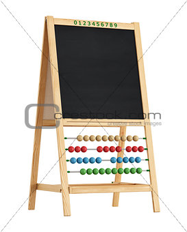 Blackboard with abacus