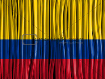 Colombia Flag Wave Fabric Texture Background