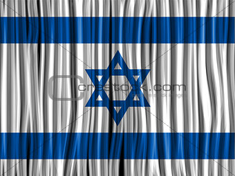 Israel Flag Wave Fabric Texture Background