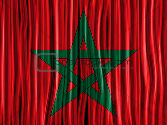 Morocco Flag Wave Fabric Texture Background