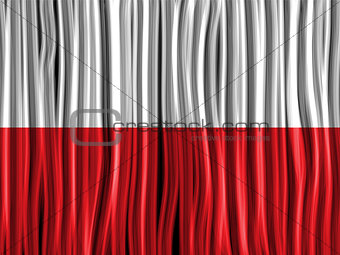 Poland Flag Wave Fabric Texture Background