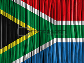 South Africa Flag Wave Fabric Texture Background
