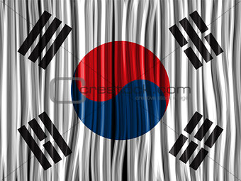 South Korea Flag Wave Fabric Texture Background