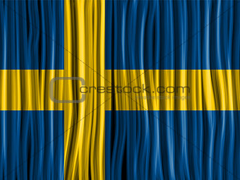 Sweden Flag Wave Fabric Texture Background