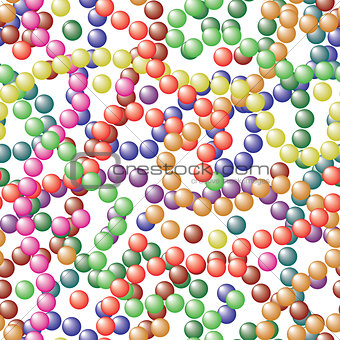Color balls on a white - a simple seamless vector texture