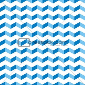 Aztec Chevron blue seamless vector pattern, texture or background with zigzag swimming pool motif