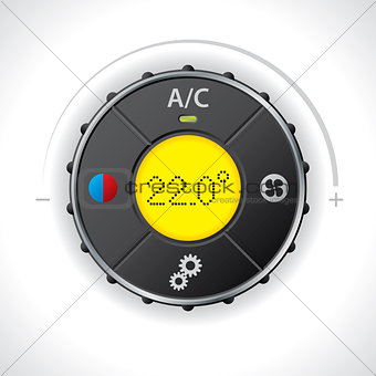 Air condition gauge with yellow led