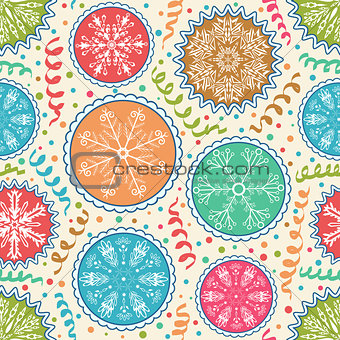 pattern with christmas snowflakes