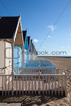 Beach Huts at West Mersea, Essex, England