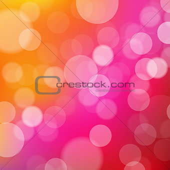 Lights Orange And Pink Background With Bokeh