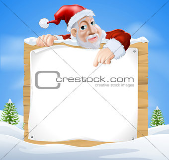Santa Claus Sign Winter scene 