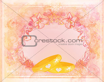 wedding Invitation card with rings