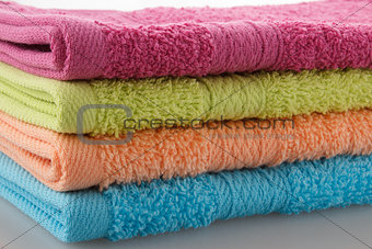 colored towels