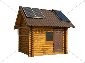 Eco-friendly wooden house