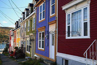 Typical St. John's Downtown Street and houses 
