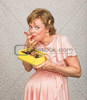 Pregnant Lady Tasting Chocolates