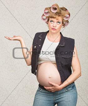 Indifferent Pregnant Woman