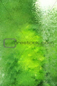 Green mosaic style background