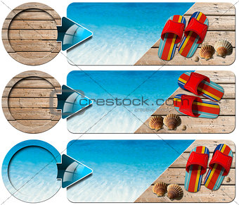 Three Sea Holiday Banners - N4