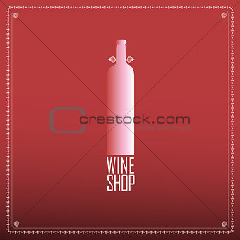Cover with a bottle of wine