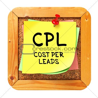 CPL. Yellow Sticker on Bulletin.