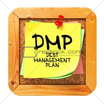 DMP. Yellow Sticker on Bulletin.