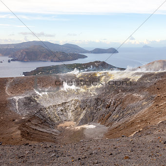 Lipari Islands active volcano