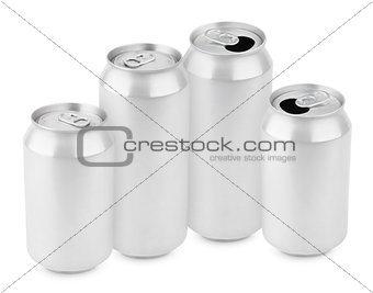 Group of aluminum cans