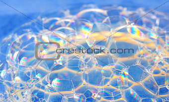 soap bubbles macro