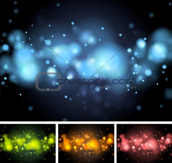 Colorful shiny vector lights
