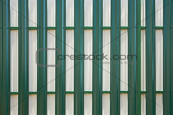 Back side of the metal fence 