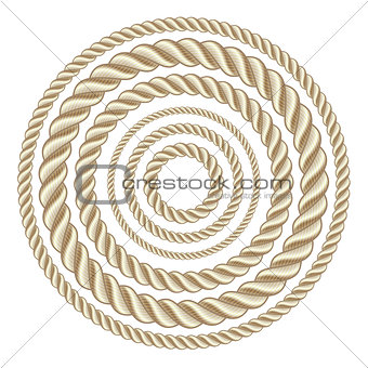 Circle rope illustration vector.