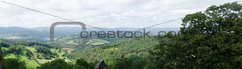 Panorama of landscape in central Germany